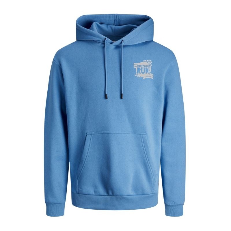 SWEAT JACK & JONES BLEU CIEL LOGO BLANC