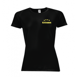 T-SHIRT SPORTY NOIR FEMME